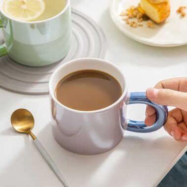 Pearl glaze ceramic crockery mugs for home and office use