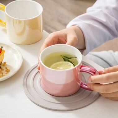 Pearl glaze ceramic crockery mugs for home and office use