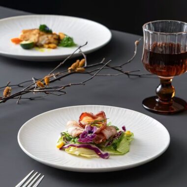 Premium ceramic crockery steak plates for home dining