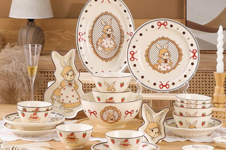 Sophie Rabbit Crockery Dinner Sets (3) Sophie rabbit underglaze ceramic crockery dinner sets for gifts