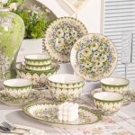 Vintage floral ceramic crockery dinner sets for elegant home dining