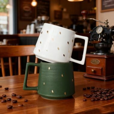 Vintage luxury ceramic crockery mugs for home use