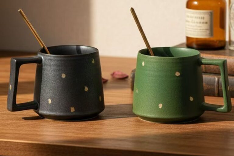 Vintage luxury ceramic crockery mugs for home use