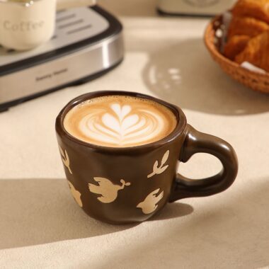 Vintage milk coffee ceramic crockery mugs for daily use