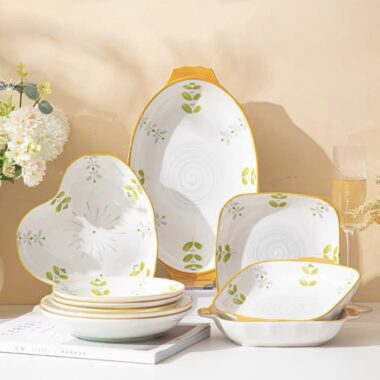 Vintage printed underglaze ceramic crockery dinner sets