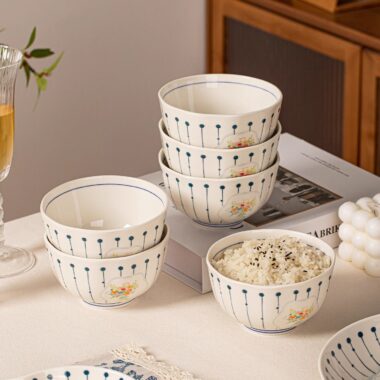French underglaze luxury ceramic crockery dinner sets